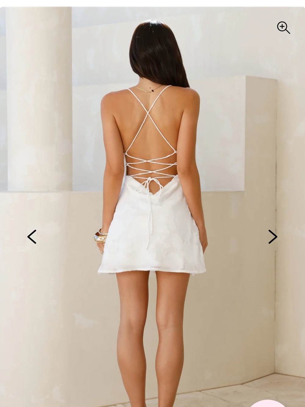 Hello Molly Poolside Glimmer Mini Dress White View 3